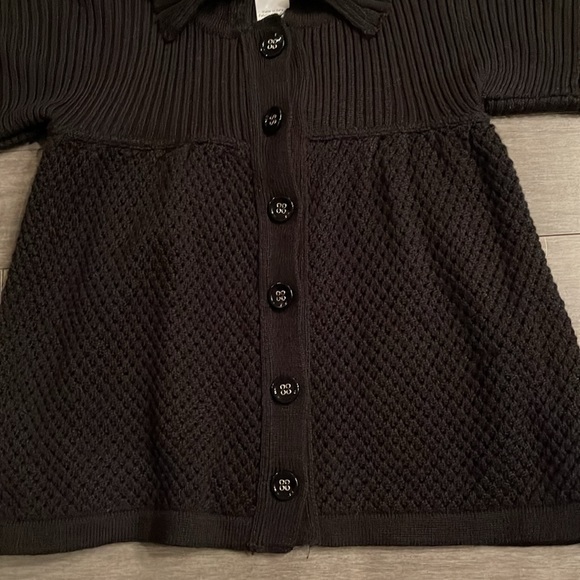 BERRETTI Black Wool Blend Cardigan. Made in Italy - Picture 5 of 8